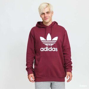 Adidas Originals Trefoil Men’s Red Hoodie - Size Small